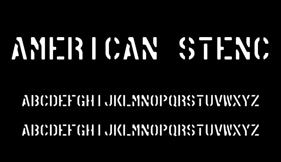 American Stencil font