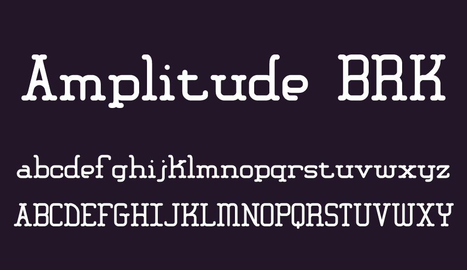 Amplitude BRK font