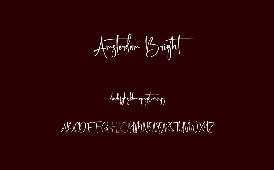 Amsterdam Bright font