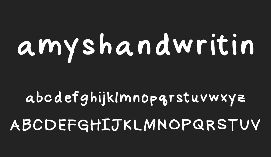 amyshandwriting font