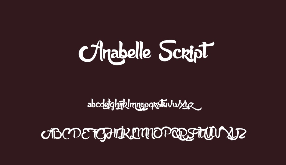 Anabelle Script font