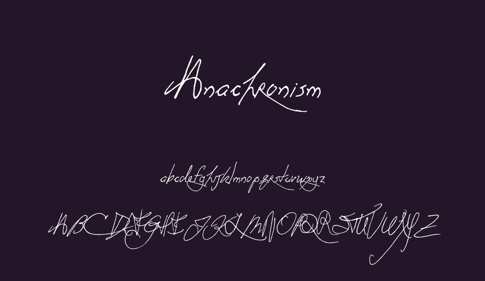 Anachronism font