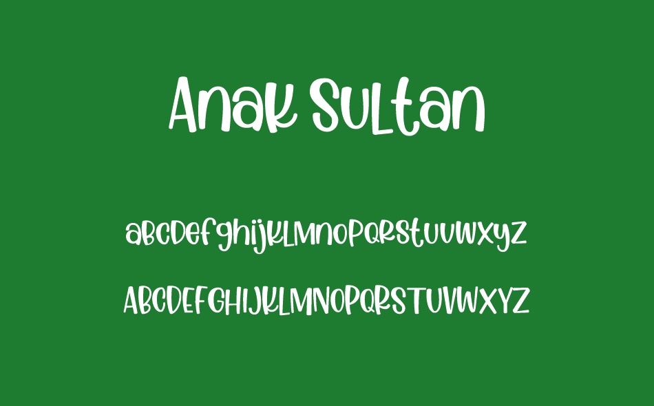 Anak Sultan font