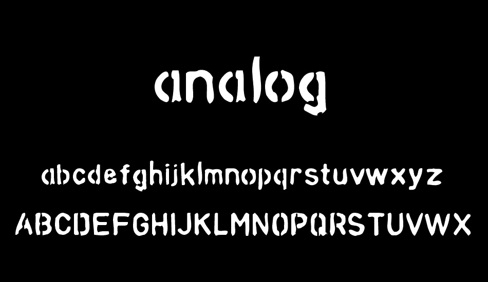 analog font