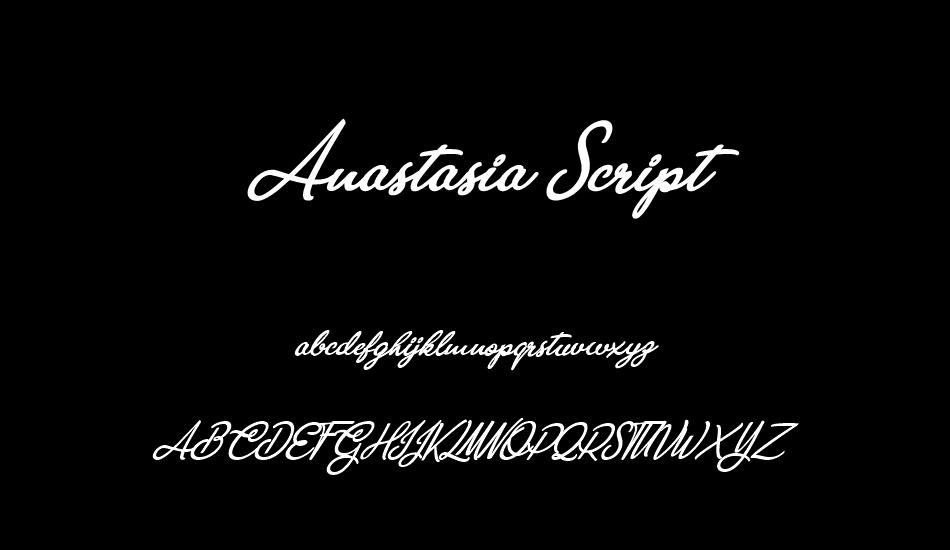 anastasia-script-personal-use font