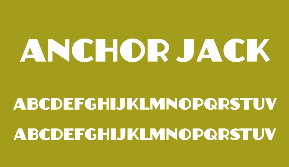 Anchor Jack font