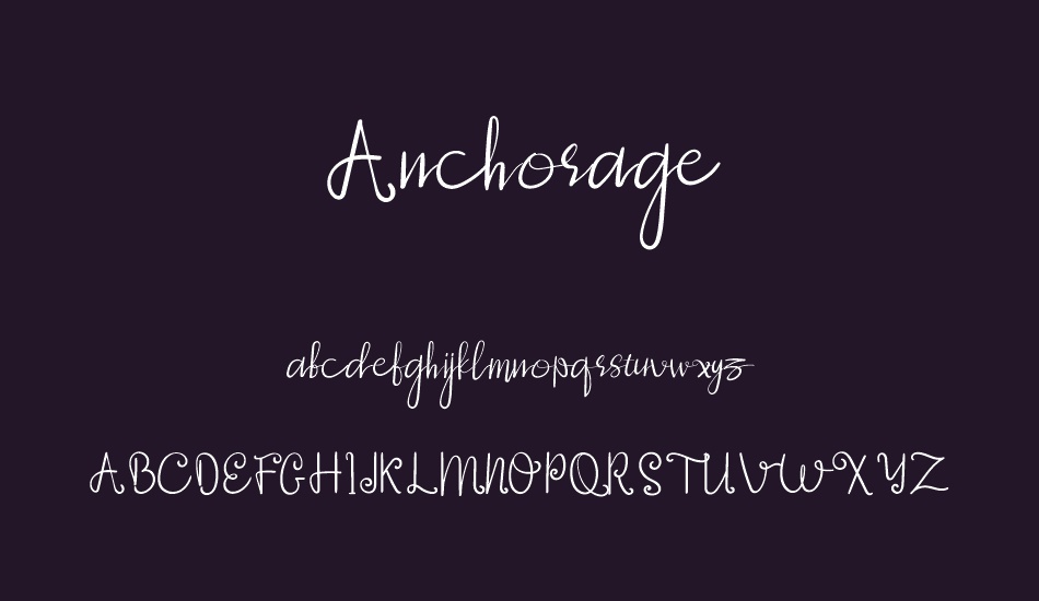 Anchorage font