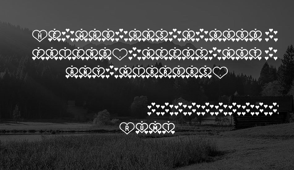 And Love st font text