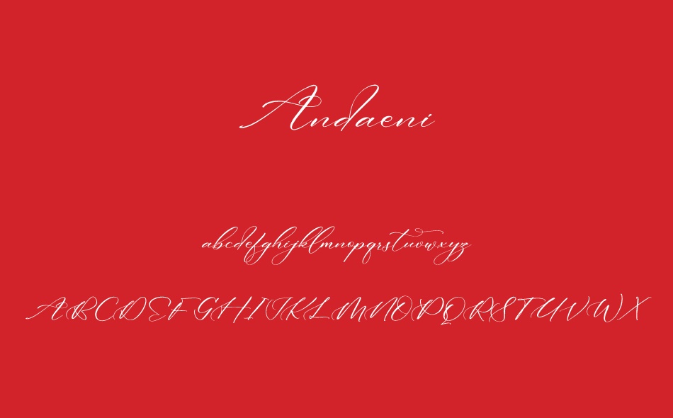 Andaeni font