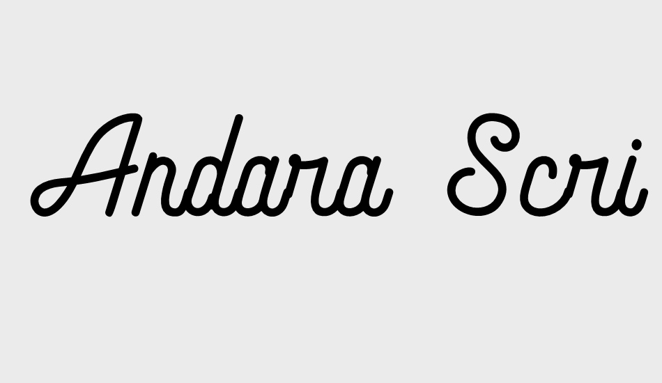 andara-script font big