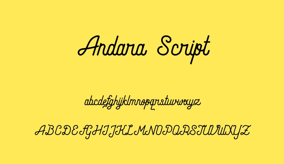 andara-script font