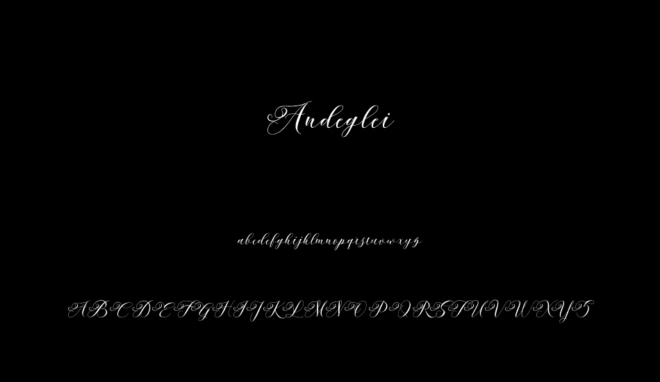 Andeglei font