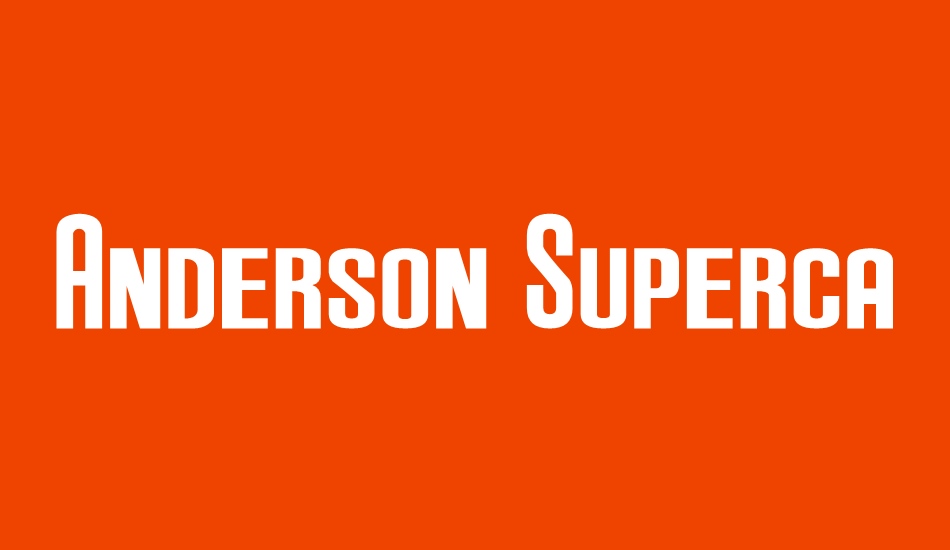 Anderson Supercar font big