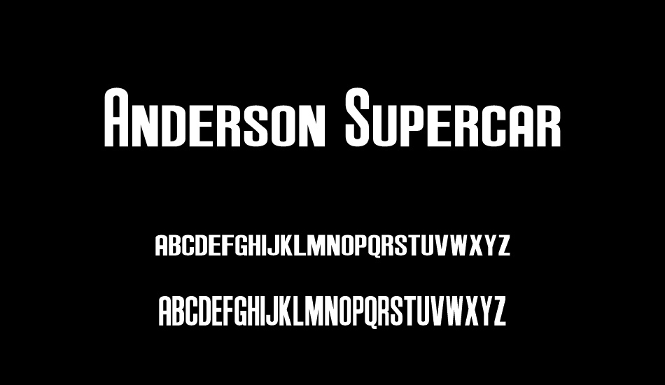 Anderson Supercar free font