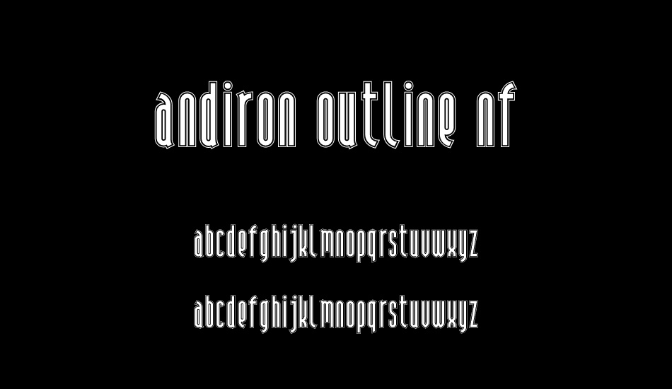 Andiron Outline NF font