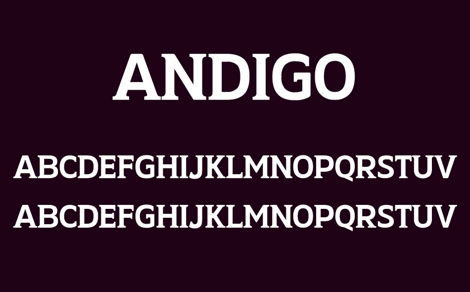 Andigo font