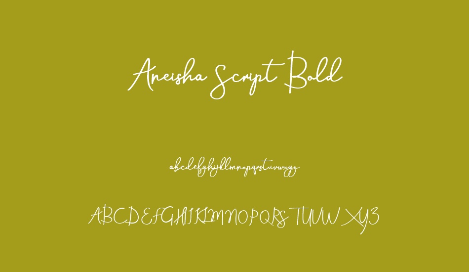 Aneisha Script Bold font