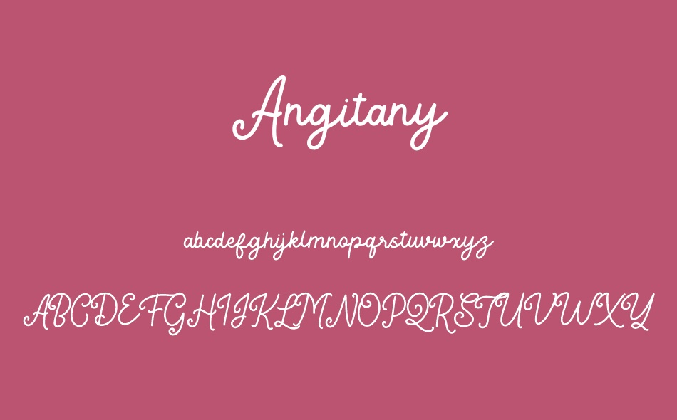 Angitany font