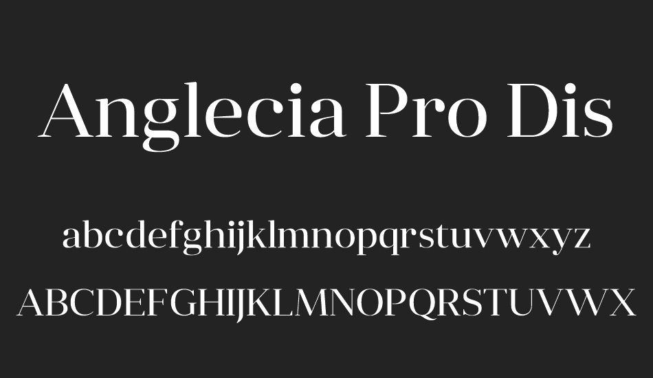 Anglecia Pro Display font