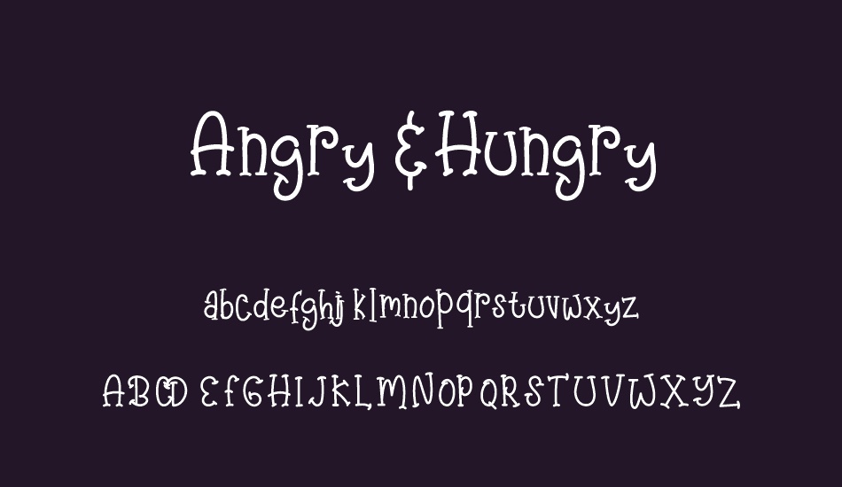 Angry&Hungry font