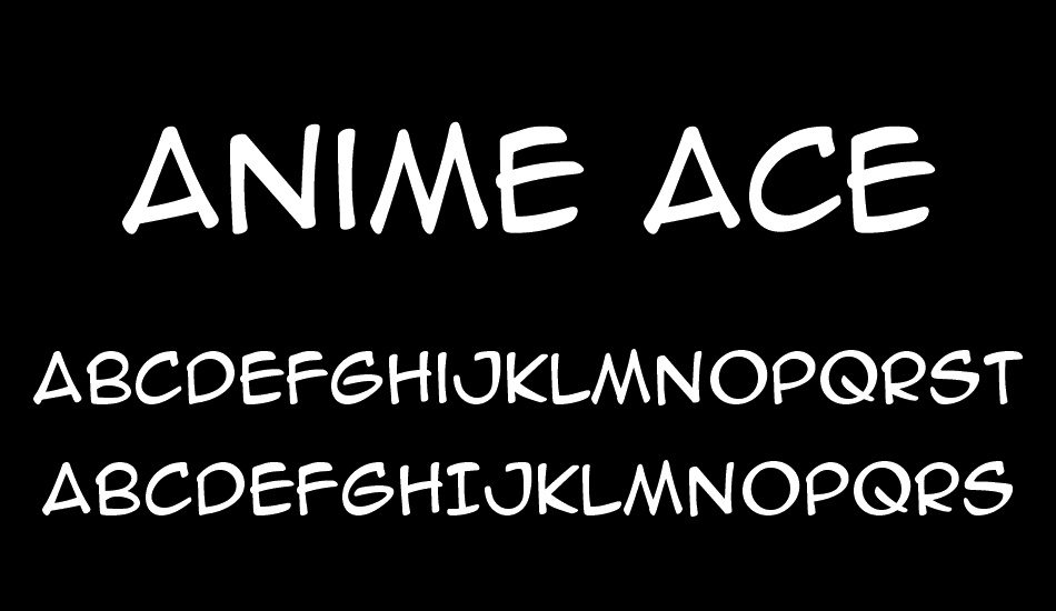 Anime Ace font