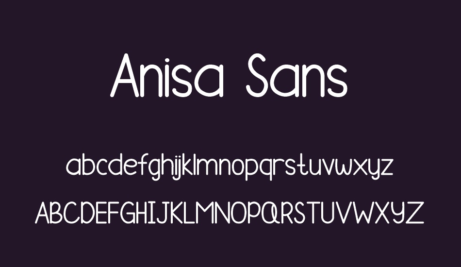 Anisa Sans font