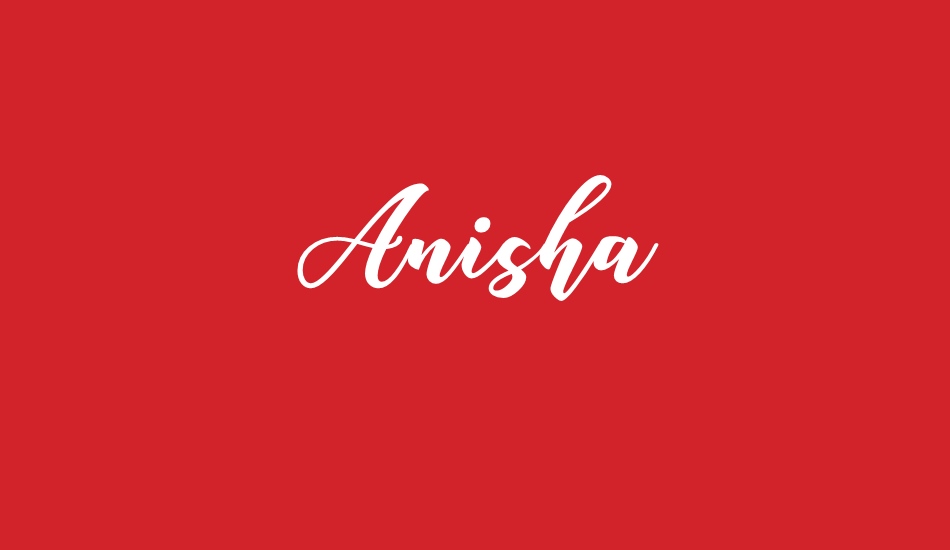 Anisha Free font big