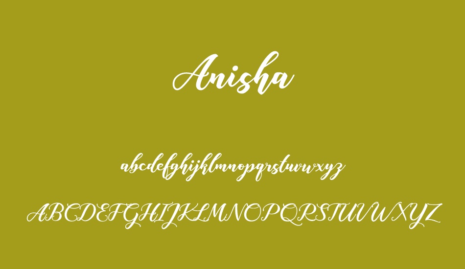 Anisha Free font