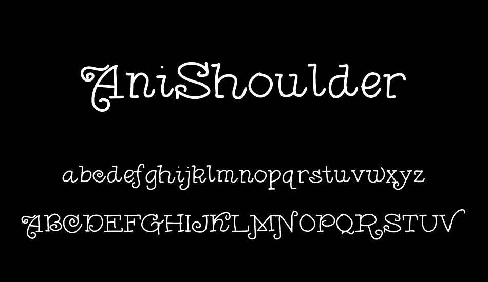 AniShoulder font