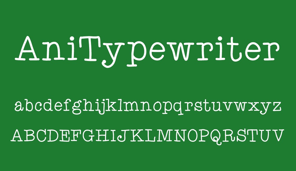 AniTypewriter font