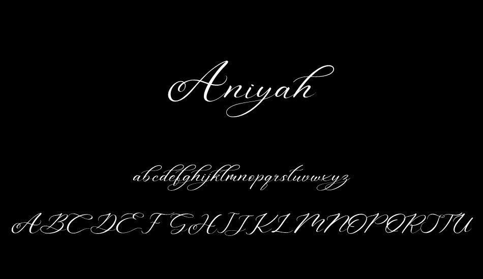 Aniyah font