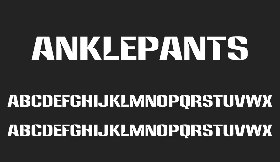 Anklepants font