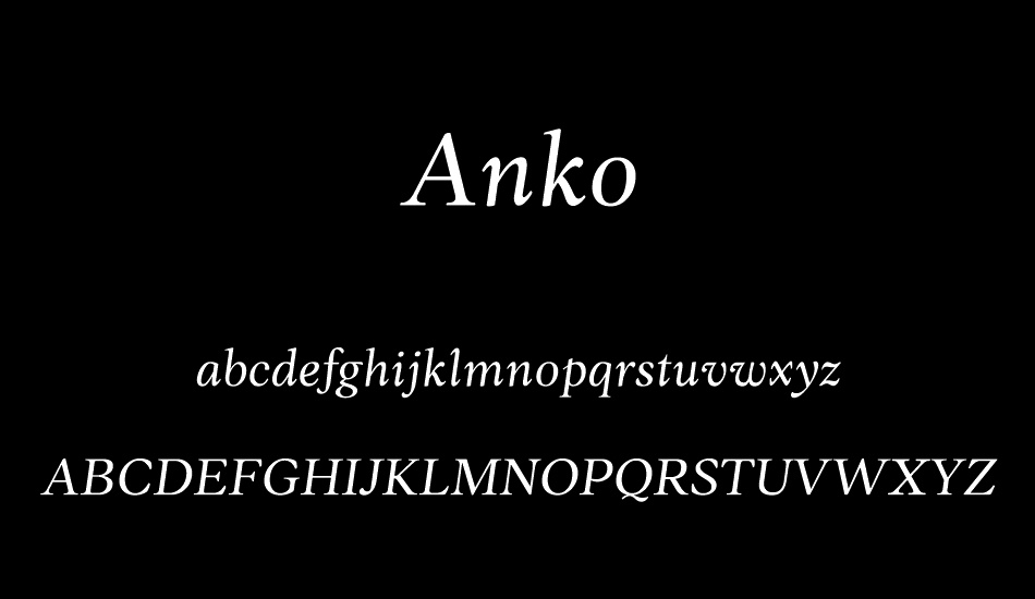 Anko Personal Use font