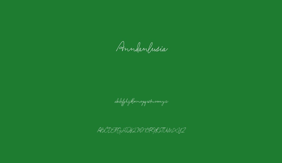 Anndanlusia font