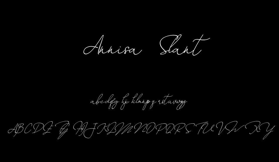 Annisa Slant font