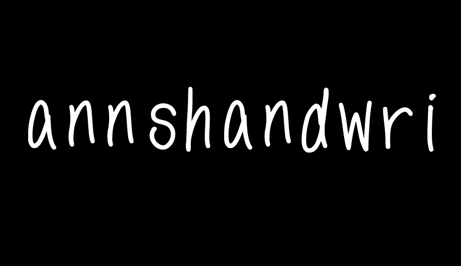 annshandwriting font big