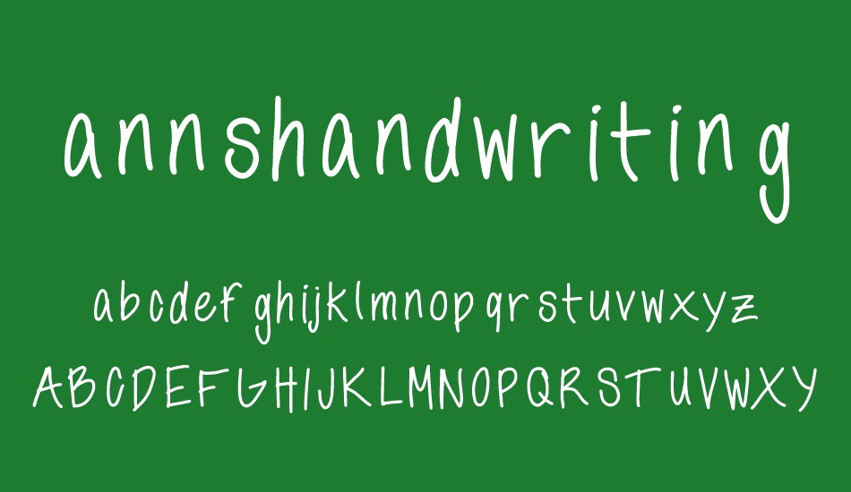 annshandwriting font