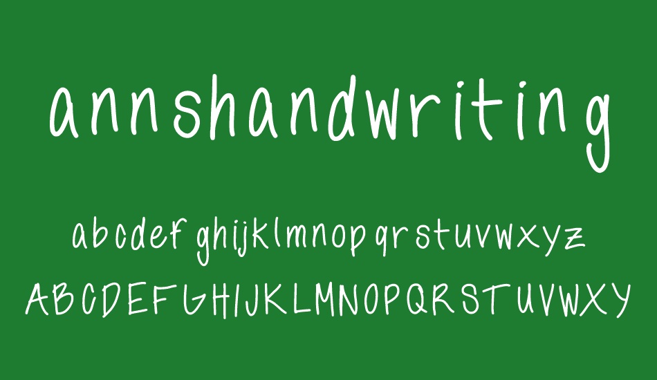 annshandwriting font