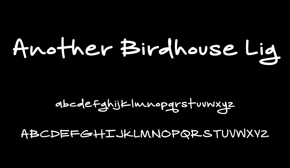 Another Birdhouse Light font