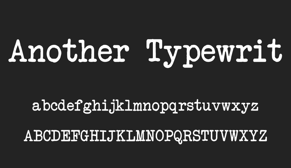 Another Typewriter font