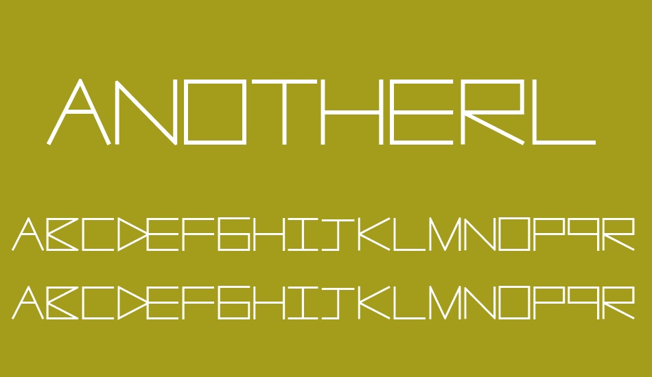 AnotherLine font