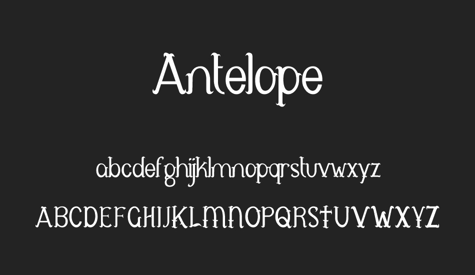 Antelope font