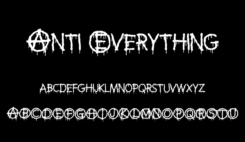 Anti Everything font
