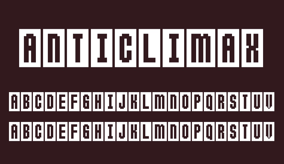 Anticlimax font