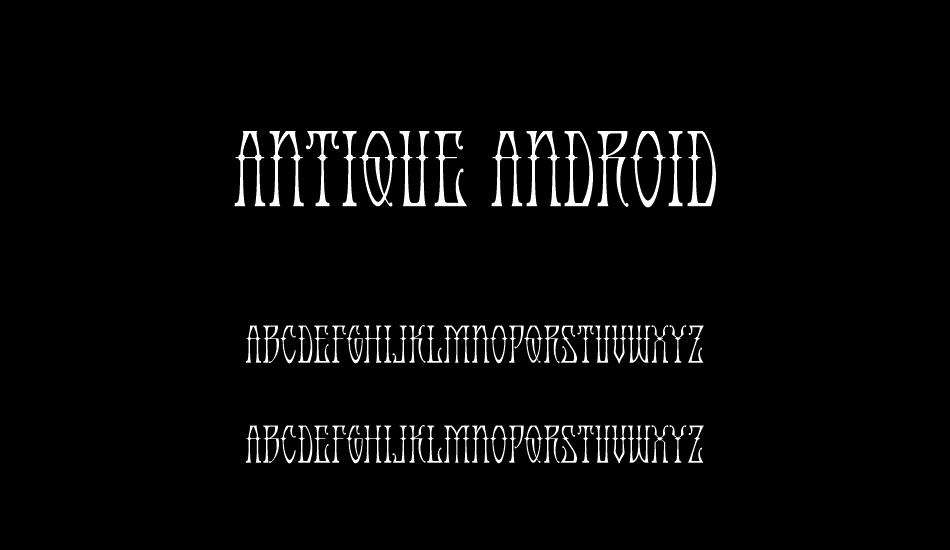 Antique Android font