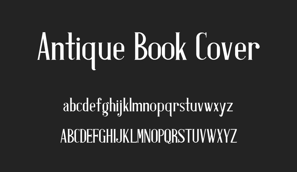 Antique Book Cover Regular font