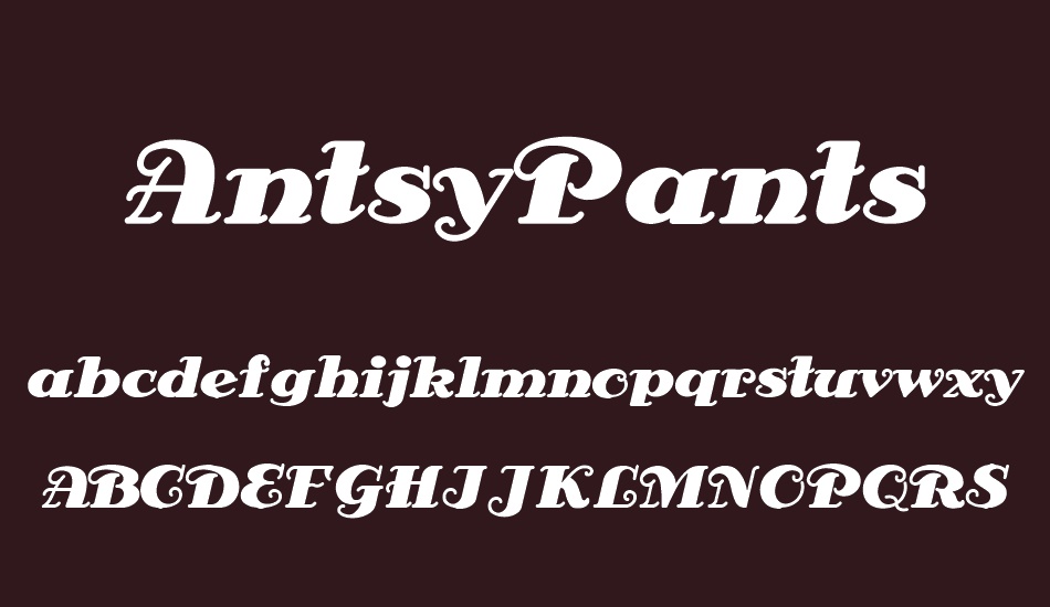 AntsyPants font