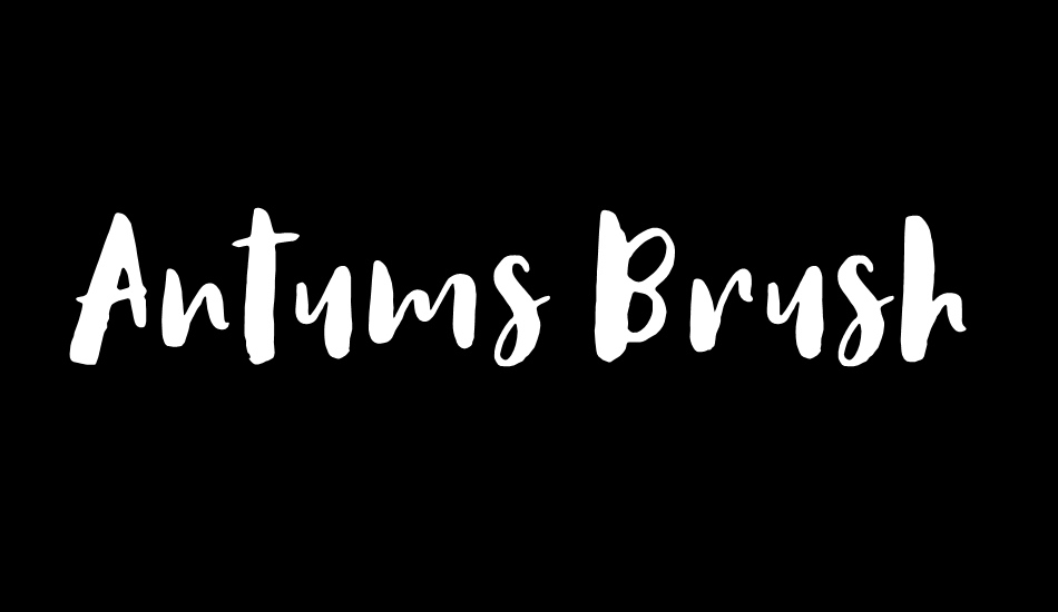 Antums Brush font big