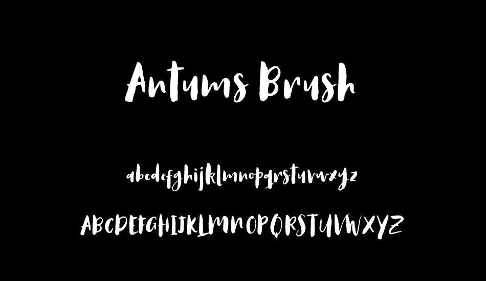 Antums Brush font
