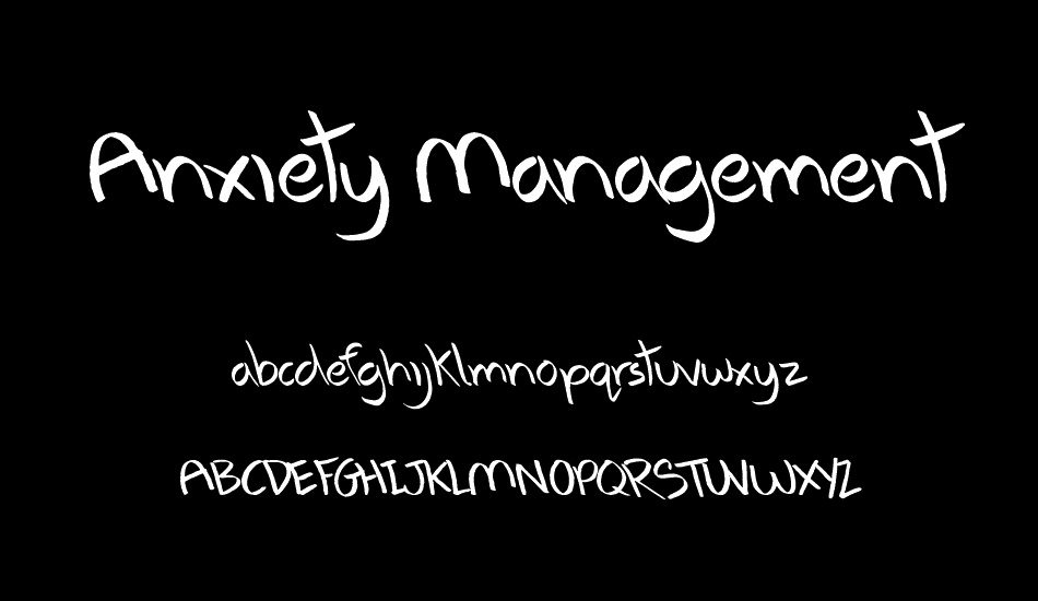 Anxiety Management font